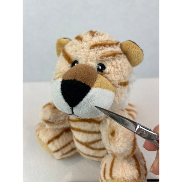 Ms. Teddy Bear Tiger Plush Toy Striped Beige/Brown Stuffed Animal Small 7" - Picture 10 of 10